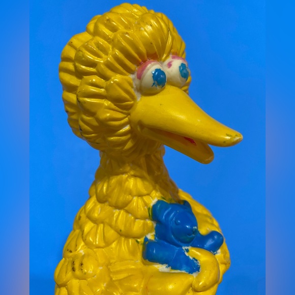 SESAME STREET 1990’s BIG BIRD JIM HENSON MUPPET HARD PLASTIC FIGURE HAND PAINTED - Picture 10 of 15